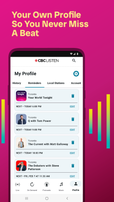 Screenshot of the application CBC Listen - #3