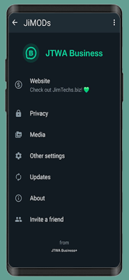 Screenshot of the application JTWABusiness+ - #1