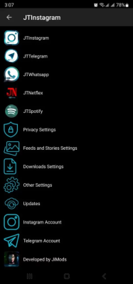 Screenshot of the application JTInstagram+ - #1