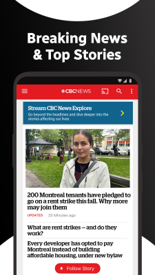 Screenshot of the application CBC News - #1