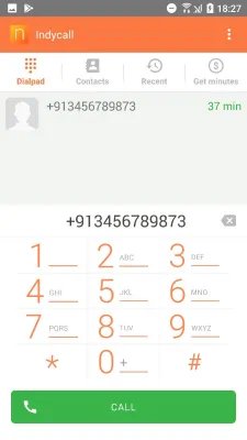 Screenshot of the application IndyCall - #2
