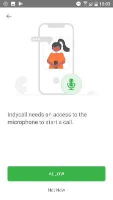 Screenshot of the application IndyCall - #3