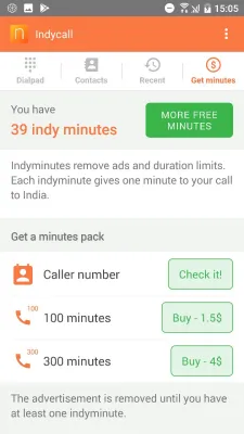 Screenshot of the application IndyCall - #5