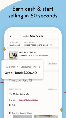 Screenshot of the application Poshmark - #5