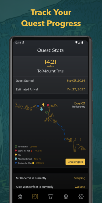 Screenshot of the application Fantasy Hike - #4