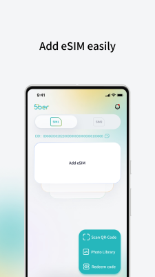 Screenshot of the application 5ber.eSIM - #4