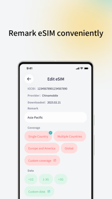 Screenshot of the application 5ber.eSIM - #5
