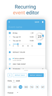 Screenshot of the application Sectograph - #5