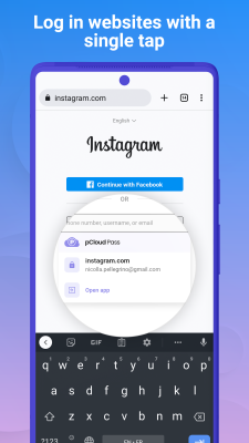 Screenshot of the application pCloud Pass - #8