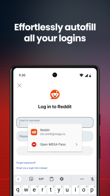 Screenshot of the application MEGA Pass Password Manager - #3