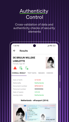 Screenshot of the application Regula Document Reader - #6
