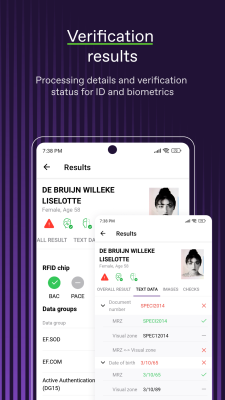 Screenshot of the application Regula Document Reader - #7