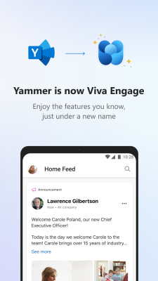 Screenshot of the application Viva Engage - #1