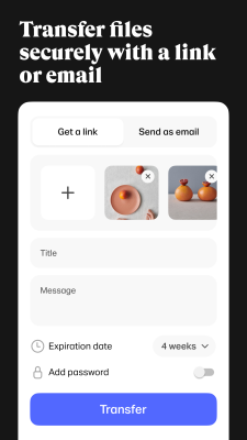 Screenshot of the application WeTransfer : File Transfer - #2