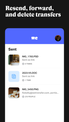 Screenshot of the application WeTransfer : File Transfer - #6