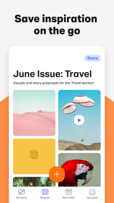 Screenshot of the application Collect by WeTransfer - #1