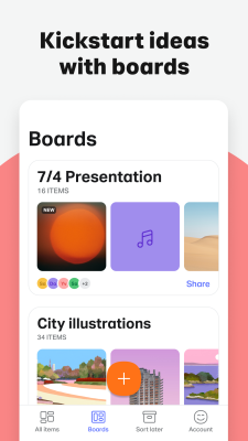 Screenshot of the application Collect by WeTransfer - #3