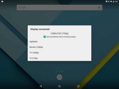 Screenshot of the application SecondScreen - #7