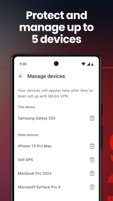 Screenshot of the application MEGA VPN - #6