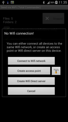 Screenshot of the application WiFi/WLAN Plugin for Totalcmd - #2