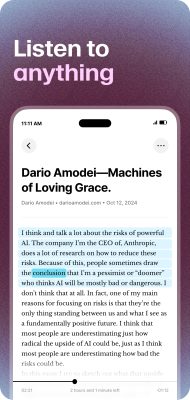 Screenshot of the application ElevenReader - #1