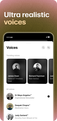 Screenshot of the application ElevenReader - #3