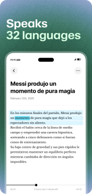 Screenshot of the application ElevenReader - #5