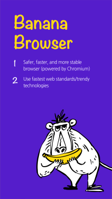 Screenshot of the application Banana Browser - #1