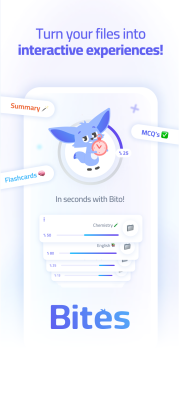 Screenshot of the application Bites: AI-Powered Studying! - #1