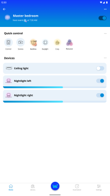 Screenshot of the application WiZ Connected - #7