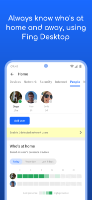 Screenshot of the application Fing - #7