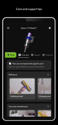 Screenshot of the application MyDyson - #2