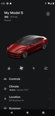 Screenshot of the application Tesla - #1