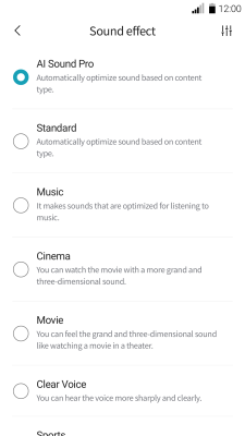 Screenshot of the application LG Soundbar - #4