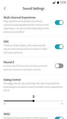 Screenshot of the application LG Soundbar - #5
