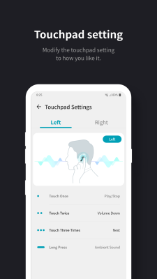 Screenshot of the application LG TONE Free - #3