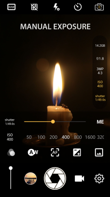 Screenshot of the application Manual Camera DSLR - #1