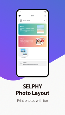 Screenshot of the application SELPHY Photo Layout - #2