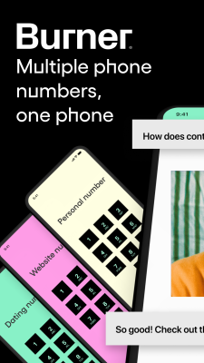 Screenshot of the application Burner: 2nd Phone Number Line - #1