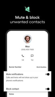 Screenshot of the application Burner: 2nd Phone Number Line - #6