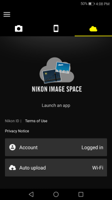 Screenshot of the application SnapBridge - #3