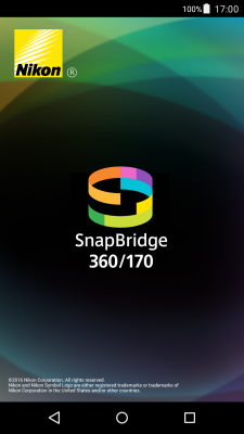 Screenshot of the application SnapBridge 360/170 - #1