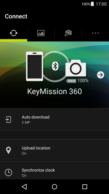 Screenshot of the application SnapBridge 360/170 - #2
