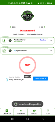 Screenshot of the application MTM Tunnel Lite - #2