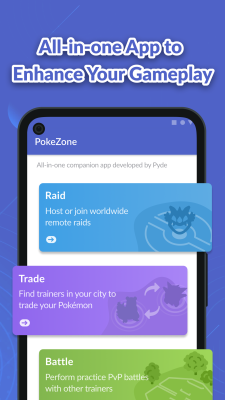 Screenshot of the application PokeZone - #2