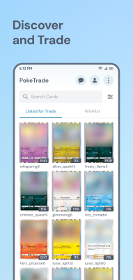 Screenshot of the application PokeTrade - #2