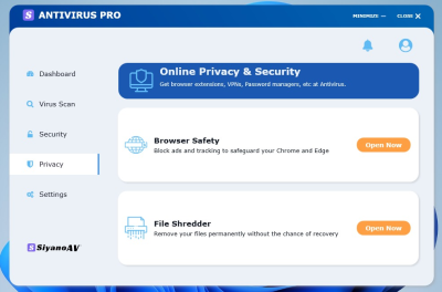 Screenshot of the application SiyanoAV Antivirus Pro - #1