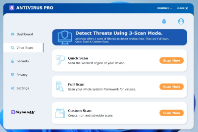 Screenshot of the application SiyanoAV Antivirus Pro - #3