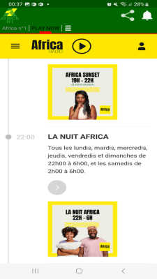 Screenshot of the application Africa N1 Radio - #3