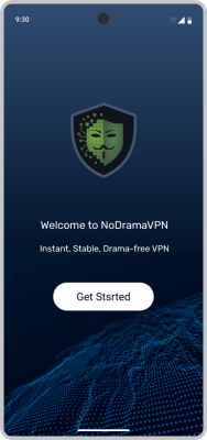 Screenshot of the application NoDramaVPN - #1